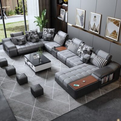 Công Nghệ Nano Có Thể Giặt Sofa Vải Kích Thước Phòng Khách Hiện Đại Đơn Giản Có Thể Tháo Rời Ghế Sofa Vải Cao Su Có Thể Giặt Được