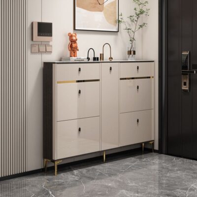 Tủ giày đổ siêu mỏng nhẹ nhà sang trọng 17cm siêu hẹp cửa nhà đơn giản hiện đại tủ hiên nhà chung cư nhỏ