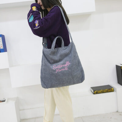 Công suất lớn đa năng thời trang Messenger túi Tote nữ thích hợp túi xách mùa hè túi đeo vai bằng vải dệt