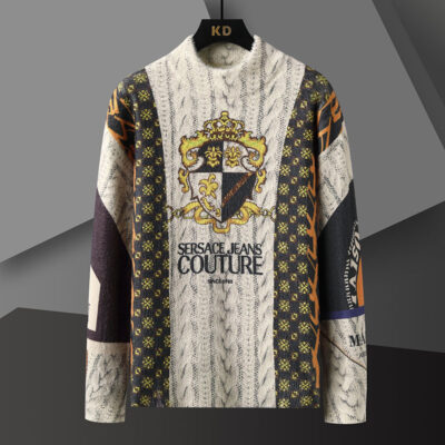 [Live Hot Style] Áo len chui đầu thương hiệu Tide mùa thu đông cao cấp nhẹ nhàng sang trọng Áo len ấm áp dáng rộng cỡ lớn phong cách retro cho nam