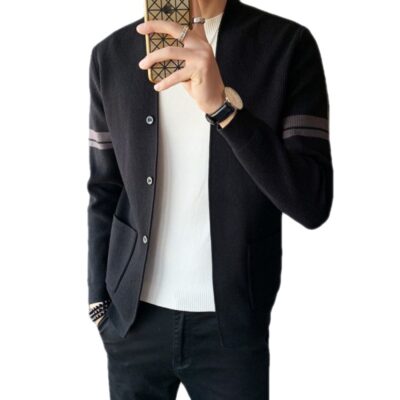 Thương hiệu Tide cardigan dệt kim nam phiên bản Hàn Quốc của xu hướng tự tu luyện mùa hè 2022 mới áo khoác ngoài giản dị áo len áo len áo khoác nam