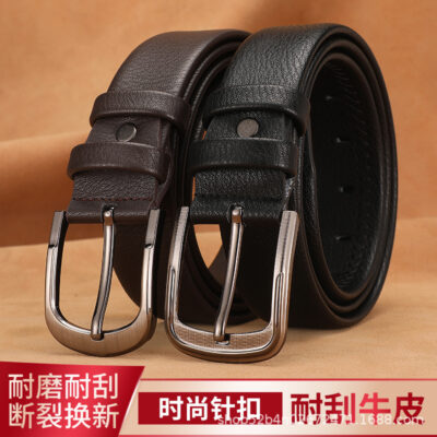 Đơn Giản Hot Phong Cách Nam Khóa Pin Thắt Lưng Phong Cách Hàn Quốc Thời Trang Thắt Lưng Nam Thắt Lưng Quần Dây Nhà Sản Xuất Bán Buôn