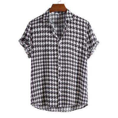 2022 xuất khẩu ngoại thương mới rayon phần mỏng in áo sơ mi ngắn tay
