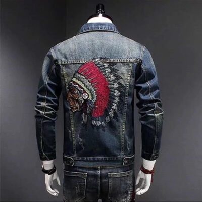 Nhà Ga Châu Âu Hợp Thời Trang Thương Hiệu Áo Khoác Denim Nam Co Giãn Mỏng Hợp Thời Trang Áo Khoác Mùa Xuân Xe Máy Phù Hợp Với Quần Áo