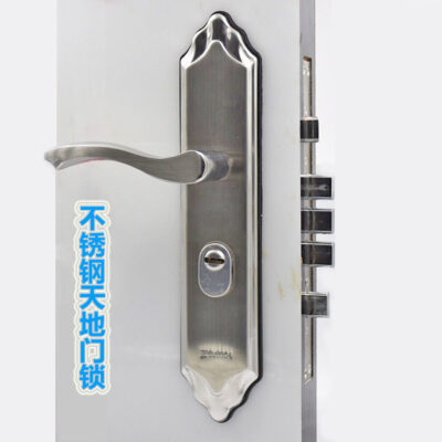 Lối vào cửa khóa tay nắm cửa chống trộm khóa inox thế giới Khóa cửa khóa mở đôi bộ Khóa cửa bộ khóa