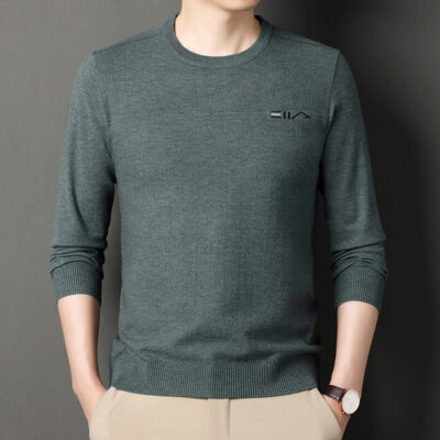 2022 Thu Mới Len Nam Sợi Nón Kết Nam Nữ Tay Dài Chui Đầu Mỏng Áo Len Nam Đáy Sơ Mi Bán Buôn