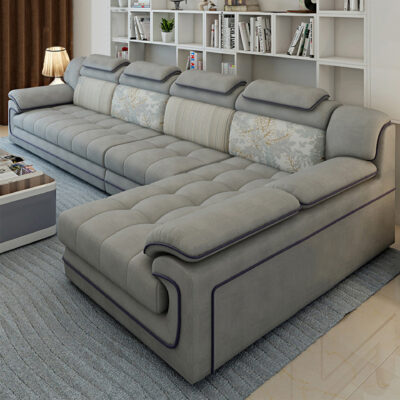 Sofa vải kết hợp tối giản hiện đại có thể tháo rời và giặt được kích thước căn hộ công nghệ chống thấm nước và chống bẩn sofa vải phòng khách