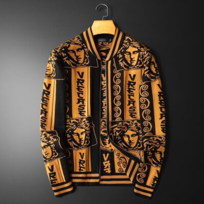 Áo Khoác Cardigan Nam Mùa Xuân Và Mùa Thu 2023 Mới Áo Len Nam Dây Kéo Áo Len Dệt Kim Phối Cổ Đứng Mỏng Áo Khoác Dạ Nỉ