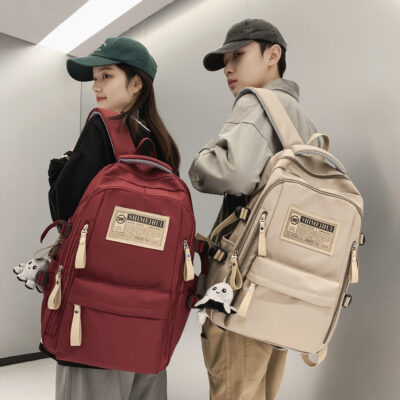 2023 Mới Chống Thấm Nước Học Sinh Cấp 2 Công Suất Lớn Màu Ba Lô Nữ Học Sinh Trung Học Ba Lô Vải Oxford
