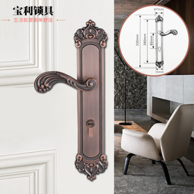 Nhà Máy Trực Tiếp Châu Âu Khóa cửa Trong Nhà cách âm Khóa Đa Năng Hợp Kim Kẽm Tay Nắm Cửa Khóa cửa Phòng Ngủ Khóa cửa Gỗ Trong Nhà