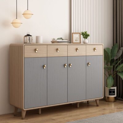 Tủ giày tối giản hiện đại tủ hiên nhà cửa nhà dựa vào tường khung gỗ chắc chắn dung tích lớn tủ đựng đồ nhiều lớp Đẹp sang trọng