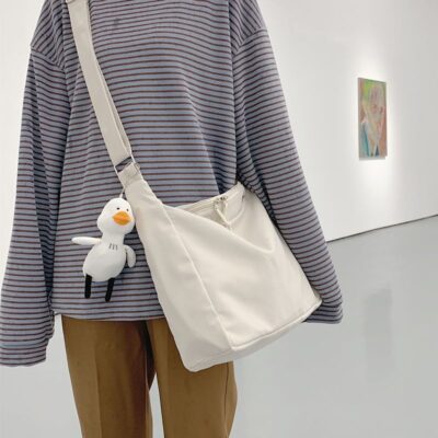 Túi vải canvas sinh viên đại học lớp túi vải Nhật Bản nữ túi dung tích lớn mùa hè nghệ thuật mới ba lô phù hợp với mọi lứa tuổi