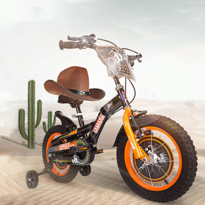 Búp bê Stitch Kei Mustang 3-8 tuổi xe đẩy nam xe đạp trẻ em màu đen trắng xe đạp có bánh phụ