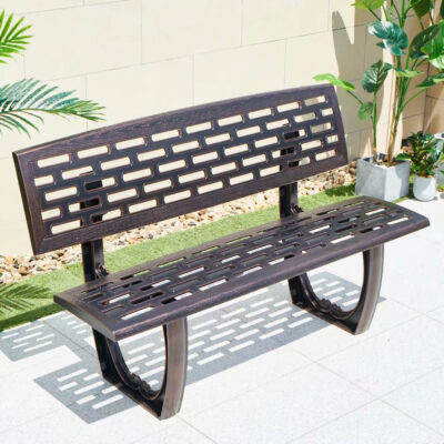 Chất liệu kim loại ghế công viên ngoài trời ghế sắt rèn ghế thư giãn nhôm đúc nhiều kiểu dáng để lựa chọn