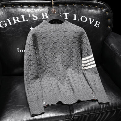 2020 mới áo len nam dày len nửa áo len cao cổ áo len áo len 36986