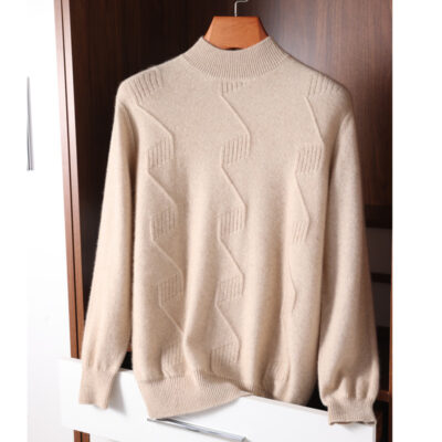 Màu da dày cashmere cổ tròn giản dị phù hợp với giới trẻ tại chỗ áo len cashmere mùa thu và mùa đông
