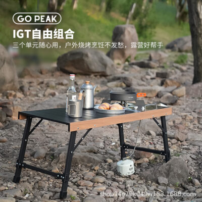 GOPEAK IGT Bàn Ngoài Trời Di Động Cắm Trại Dã Ngoại Bàn Hợp Kim Nhôm Siêu Nhẹ Bàn Gấp Di Động Nhà Bếp Bàn
