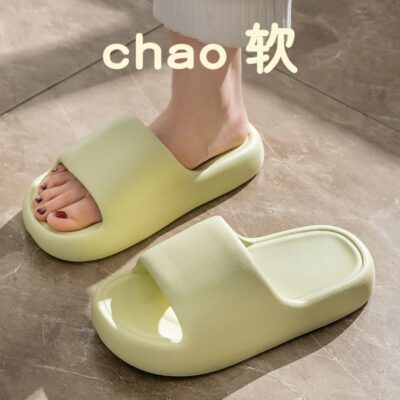 Dép cảm giác đi trong nhà kiểu mới của phụ nữ phiên bản Hàn Quốc mùa hè ngọt ngào trong nhà siêu mềm đế dày dép ở nhà chống trượt màu trơn
