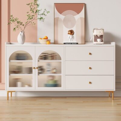 Tủ búp phê sang trọng nhẹ hiện đại nhỏ gọn tủ trà dựa vào tường thay đồ để đồ phòng khách tủ rượu nhà tủ thay đồ