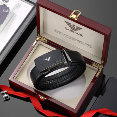 Thắt lưng quần tây nam Chiamania da mềm kinh doanh khóa tự động phù hợp với tất cả các xu hướng bán hàng trực tiếp tại nhà máy thắt lưng nam