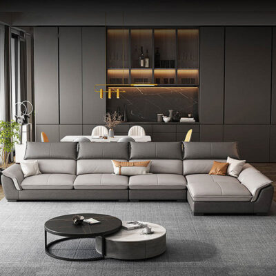 Phong cách Ý mới tối giản hiện đại công nghệ nano wash-free sofa vải phòng khách căn hộ lớn và nhỏ kết hợp sofa vải