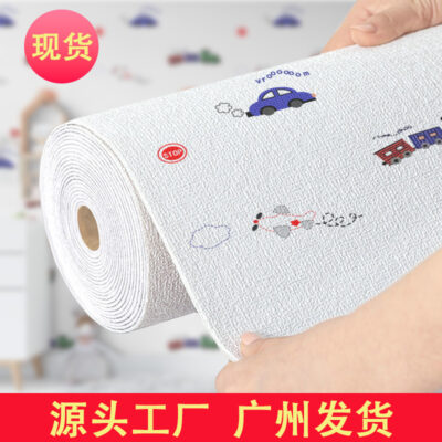 Giấy dán tường tự dính 3d ba chiều dán tường phòng ngủ mẫu giáo gói mềm trang trí chống thấm nước chống va chạm dán tường hoạt hình giấy dán tường