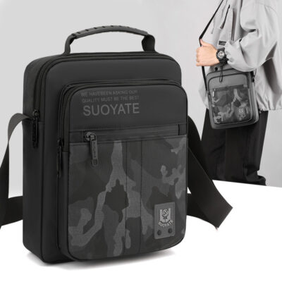 Mới Vải Nylon Túi Đeo Vai Nam Túi Kinh Doanh Chống Nước Du Lịch Ba Lô Nhỏ Di Động Đi Lại Ba Lô