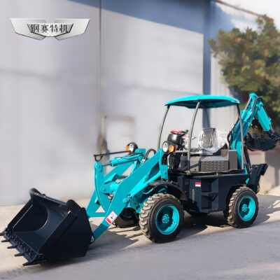 Thương mại nước ngoài phong cách nóng máy đào bánh lốp máy xúc lật nhỏ Sơn Đông với nhiều phụ kiện Máy đào Kubota