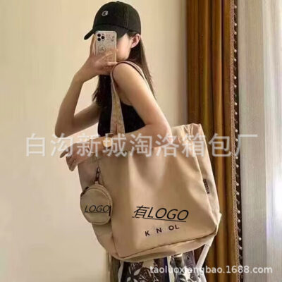 Ba lô một bên vai nữ dễ thương xuyên biên giới Túi đeo sát nách mới giặt phiên bản Hàn Quốc Túi tote dung lượng lớn dành cho mẹ chồng