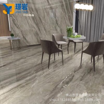 900x1800 Gạch cẩm thạch ghép nối màu xám Grecian 750x1500 Gạch lát nền tấm lớn hoa văn không giới hạn 600x1200