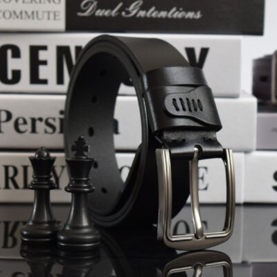 Thắt lưng nam bằng sợi nhỏ có khóa bằng sợi nhỏ Thắt lưng bằng da đơn giản theo phong cách cổ điển Thời trang thông thường Đầu khóa bằng hợp kim Nhà sản xuất thắt lưng dành cho giới trẻ và trung niên