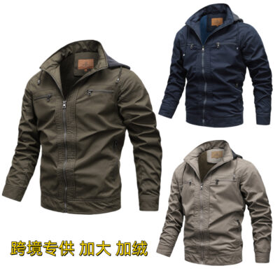 Mới Mùa Đông Rửa Sạch Cotton Nam Bóng Chày Bay Áo Khoác Cashmere Ấm Kích Thước Lớn Áo Khoác Nam Nhà Sản Xuất Hàng