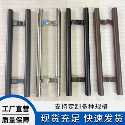 Tay nắm cửa kính ống vuông bằng thép không gỉ không có dấu vân tay KTV Tay nắm cửa tầng khách sạn Tay nắm cửa trượt