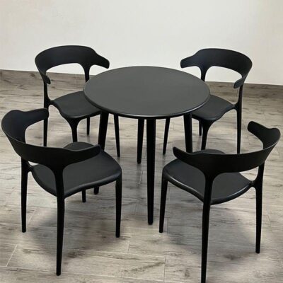 Bàn ghế ban công trà ngoài trời sân vườn giải trí ngoài trời Internet quán trà sữa người nổi tiếng bên ngoài ghế nhựa mới