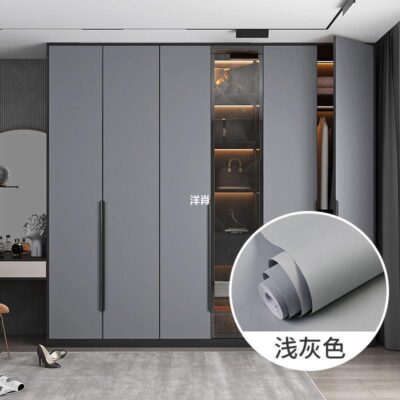 Tủ dán đồ nội thất máy tính để bàn đổi mới tủ quần áo tủ bảng tự dính giấy dán tường màu trắng tủ quần áo cửa nhà bếp đổi mới hình nền