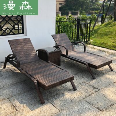 Giường nằm ngoài trời Sân hiên ngoài trời ban công giải trí sân lười suối nước nóng hồ bơi phòng tắm nắng ghế nằm trên bãi biển