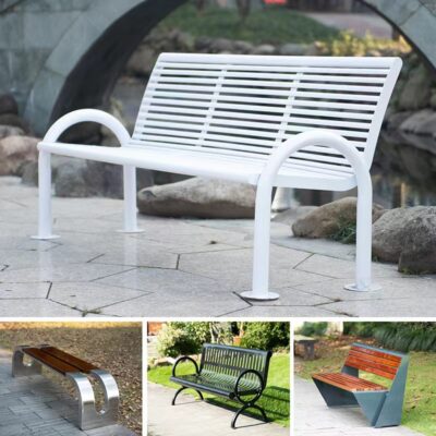 Ghế công viên ngoài trời sắt rèn băng ghế giải trí ghế vuông danh lam thắng cảnh ghế đôi sân khu vực nghỉ ngơi ngoài trời băng ghế dự bị