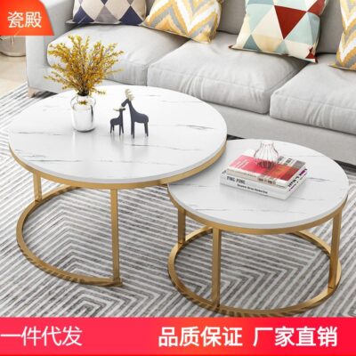 Bàn cà phê Bàn trà đẹp hiện đại kích thước nhỏ mini châu Âu phòng khách nhà bàn tròn đơn giản sofa góc một vài bên một vài