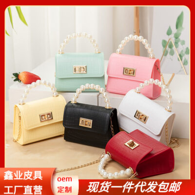 Ngoại thương xuyên biên giới hoa văn cá sấu ngọc trai túi thạch cầm tay túi nữ một vai Túi Messenger túi điện thoại di động túi thông thường