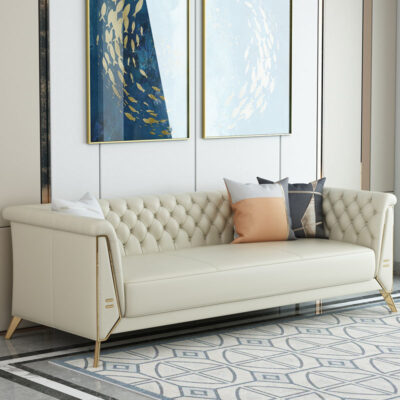 2023 đẹp sang trọng ghế sofa vải hiện đại ghế dài phong cách Mỹ mới lớp trên cùng kết hợp ghế sofa phòng khách căn hộ nhỏ