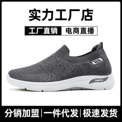 Giày Nam 2023 Mới Giày Vải Ngoại Thương Nam Giày Slip On Nam Bay Dệt Giày Đế Mềm giày Thường Nam