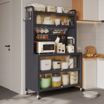 Tủ đựng đồ nhiều lớp cao từ trần đến sàn tủ phòng ăn gia đình đa chức năng tủ có cửa tủ tủ búp phê