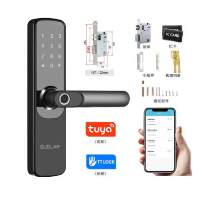 Khóa vân tay cửa gỗ trong nhà khóa tổ hợp thông minh điện tử khóa thông minh căn hộ văn phòng khóa điều khiển từ xa cửa chống trộm khách sạn