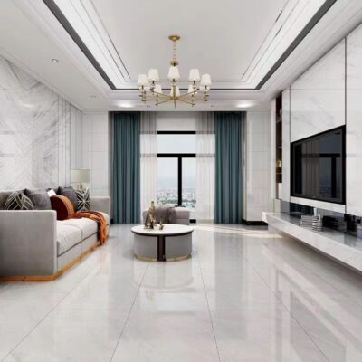 Gạch lát nền bán buôn Phật Sơn thông quan trắng xám kết nối không giới hạn 600x1200 ốp tường phòng khách lát sàn sáng