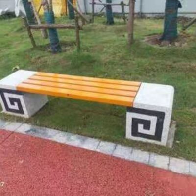 Ghế đẩu đá dài sân vườn ghế gỗ chống ăn mòn ngoài trời ghế đá công viên ghế đá hoa cương tựa lưng giải trí