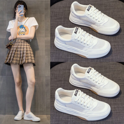 Lưới Trắng Giày Nữ Mùa Hè Mới 2023 Mỏng Phần Da Đáy Dày Thoáng Khí Tất Cả Các Trận Đấu Giày Nữ Thể Thao