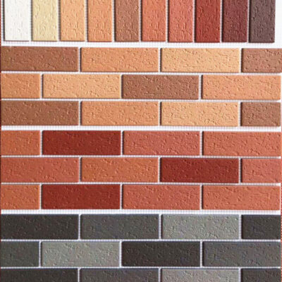 Tường ngoại thất Phật Sơn tường gạch tường gạch biệt thự toàn thân gạch giấy gạch ba màu gạch 45 145 dự án gạch ba màu