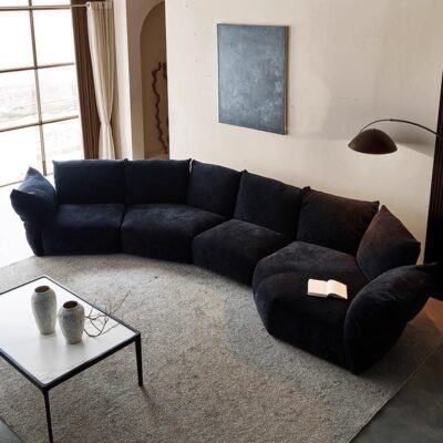 Ý tối giản sofa cánh hoa vải edra đẹp sang trọng Ý góc vòng cung BAXTER hình Bắc Âu ghế dài