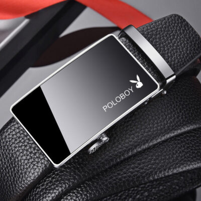 Thắt lưng bé trai nam khóa tự động 2 lớp da bò thắt lưng nam thời trang sinh viên công sở phù hợp thời trang 1 mảnh thả vận chuyển