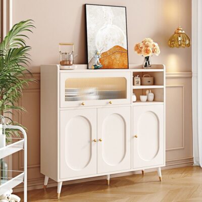 Pháp tủ búp phê hiện đại nhỏ gọn để đồ tủ phòng khách kem gió tủ rượu tủ bếp tủ nhà tủ trà